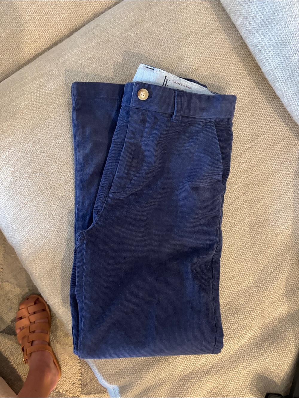 Little English Navy Corduroy Kids Trousers